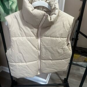 Cream Puffer Vest